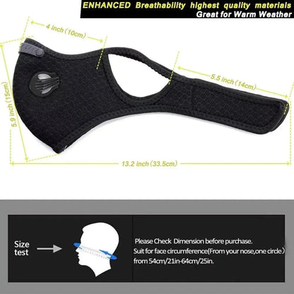 💦Reusable Carbon Filter Dust Mask – Built for Active Lifestyles🎁