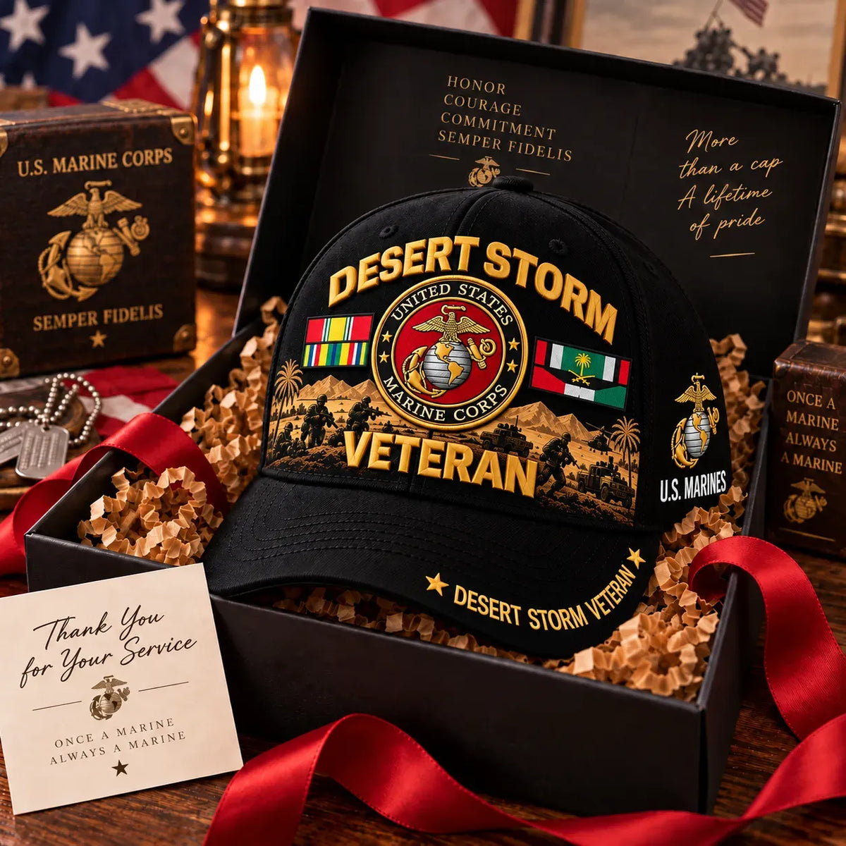 🎖️🇺🇸 Desert Storm 35th Anniversary Veteran Cap – Honoring Service, Brotherhood & Pride | 1991–2026