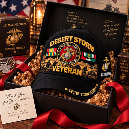 🎖️🇺🇸 Desert Storm 35th Anniversary Veteran Cap – Honoring Service, Brotherhood & Pride | 1991–2026