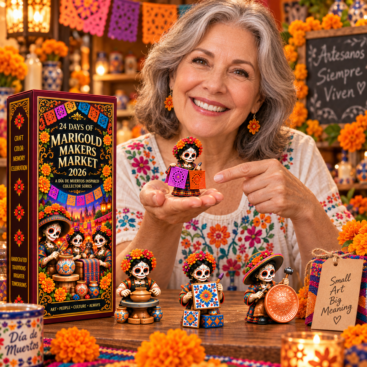 24 Days of Handcrafted Tradition — Día de Muertos Marigold Makers Market Advent Calendar 2026