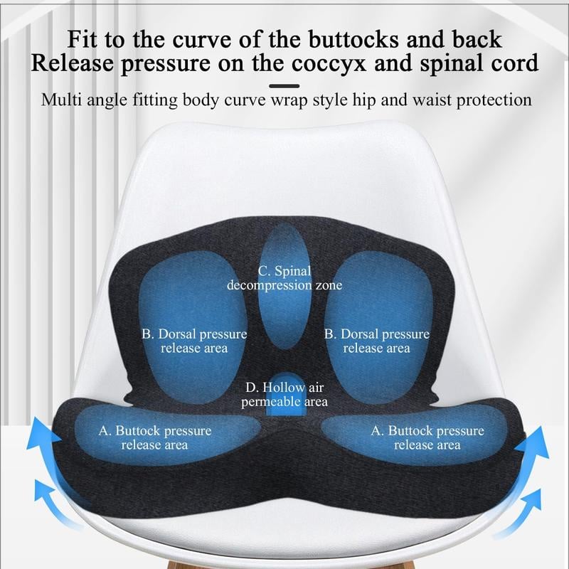 Non-Slip Memory Foam Seat Cushion