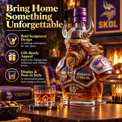 'God of War of the North' 3D Bust-Shaped Whiskey Bottle