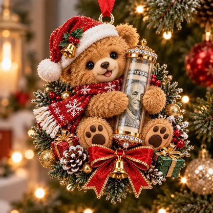 ⏳ Last Day 50% OFF – 🎄3D Christmas Money Plush Ornament | 13 Cute Animal Designs with Reusable Cash & Coin Holder 🎁