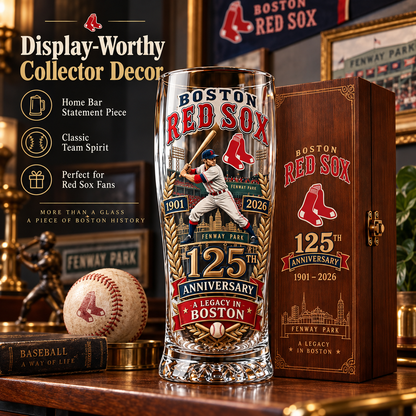 🏆125th Anniversary Baseball Heritage Commemorative Glass & Wooden Gift Box
