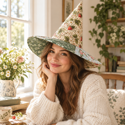 🔥Last Day 49% OFF - 🧙‍♀️ ✨ Quilted Patchwork Witch Hat – Choose Your Magical Pattern