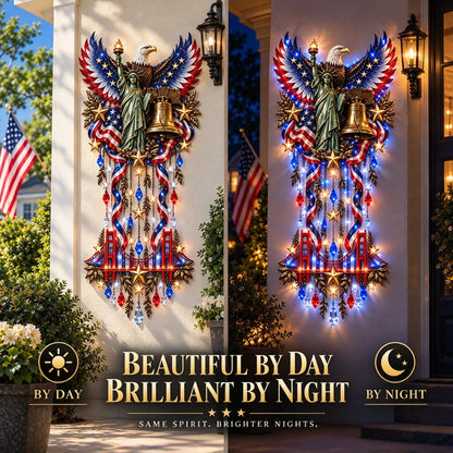 🦅 American Pride LED Waterfall Wall Decor