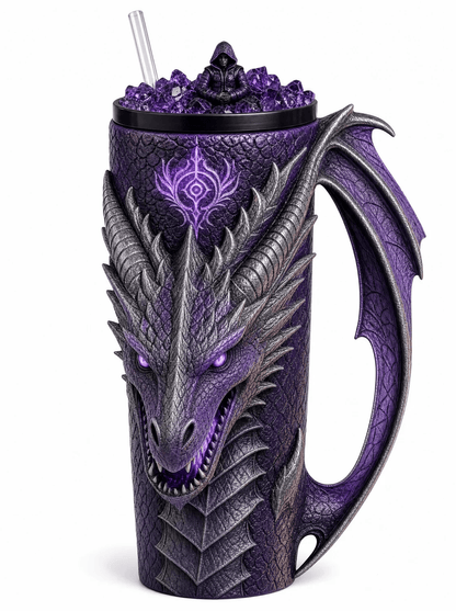 🐉 Unleash the Mythic Flame:Dragon‑Scale Insulated Tumbler | Fantasy Collectible Drink Cup For Hot & Cold Drinks