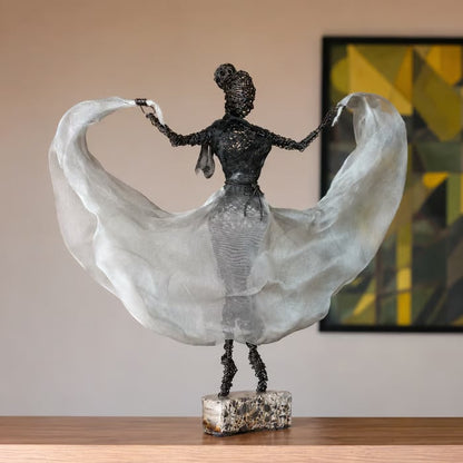 ✨Wire Female Ballet Sculpture | Unique Handcrafted Art Ornament, Elegant Decor for Living Room & Art Lovers