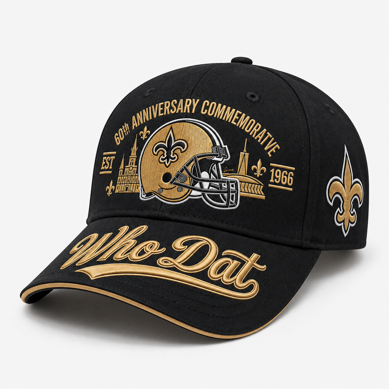 🇺🇸 Last Day Promo: 49% OFF⚜️🏈Who Dat 60th Anniversary Baseball Cap