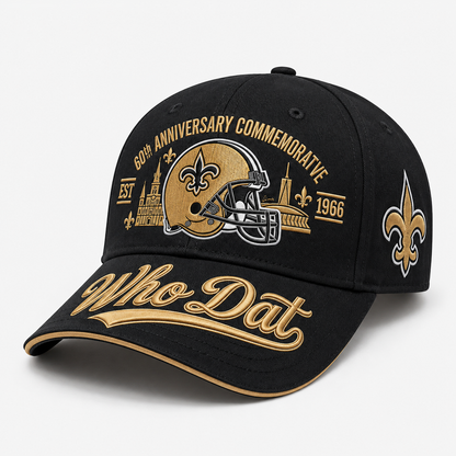 🇺🇸 Last Day Promo: 49% OFF⚜️🏈Who Dat 60th Anniversary Baseball Cap