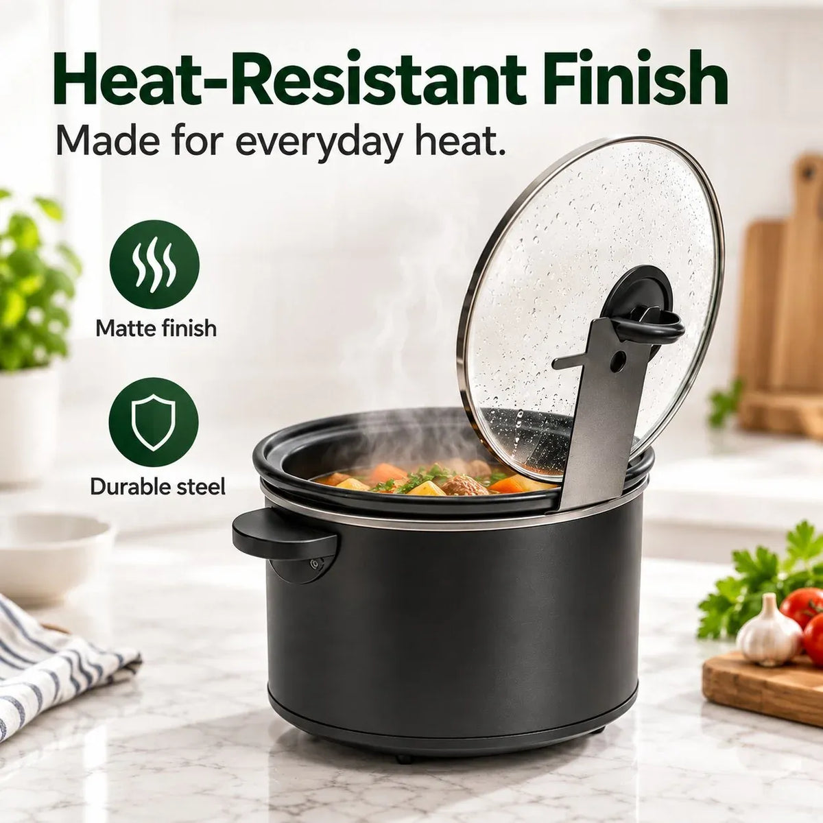 Multifunctional Pot Lid & Utensil Stand | Upright Lid Holder with Anti-Slip Base for Cleaner, Less-Cluttered Cooking
