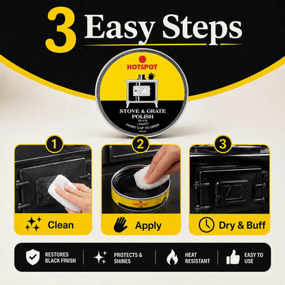 🔥Last Day 50% OFF - 🧼Hotspot Black Stove & Grate Polish – Cast Iron Restorer for Wood Stoves, Fireplaces & Grates