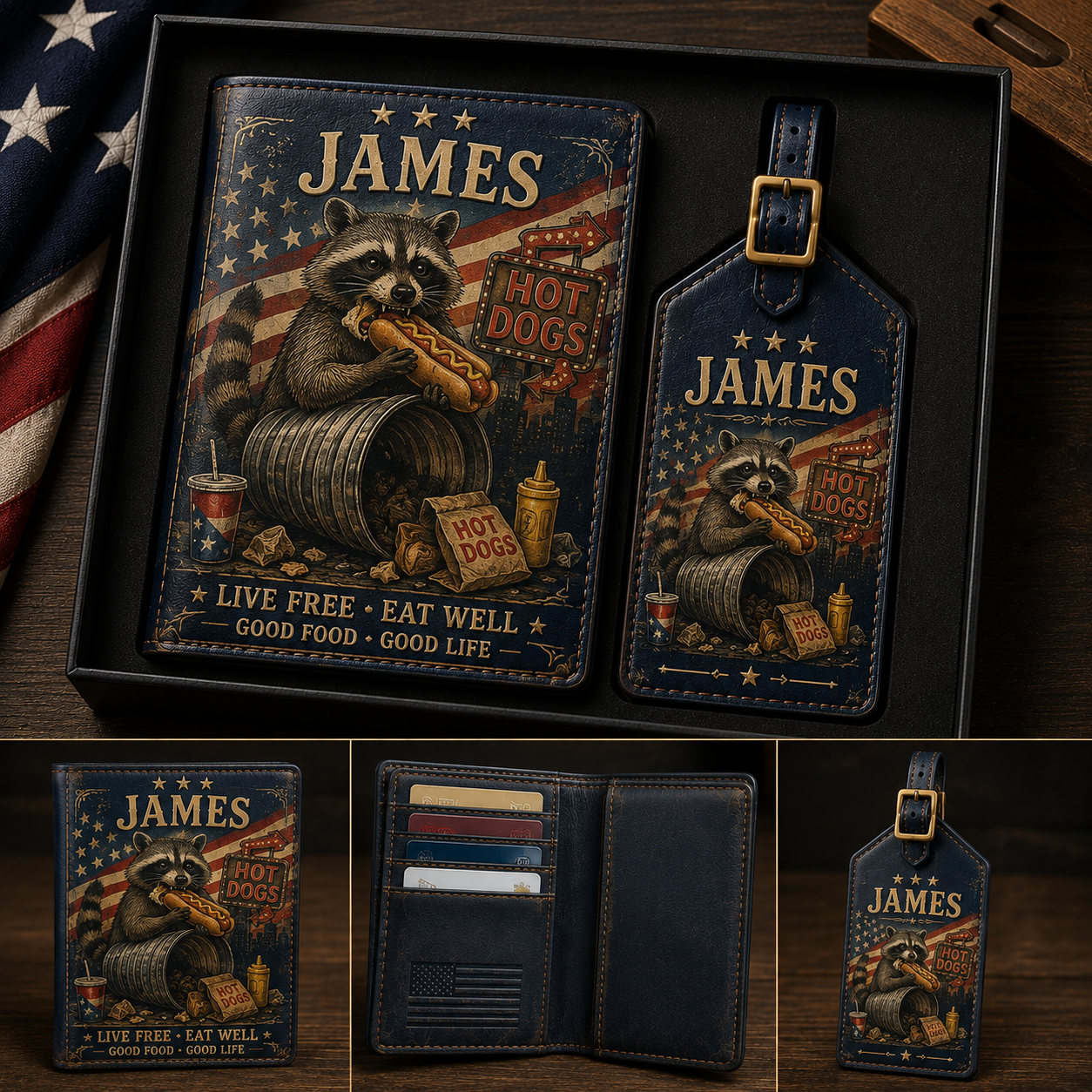 Personalised Men’s Passport Cover and Luggage Tag Set — The Perfect Gift for Him