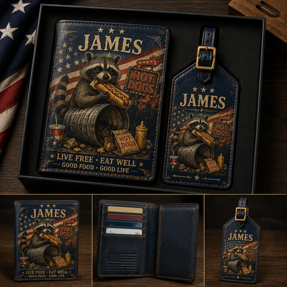 Personalised Men’s Passport Cover and Luggage Tag Set — The Perfect Gift for Him