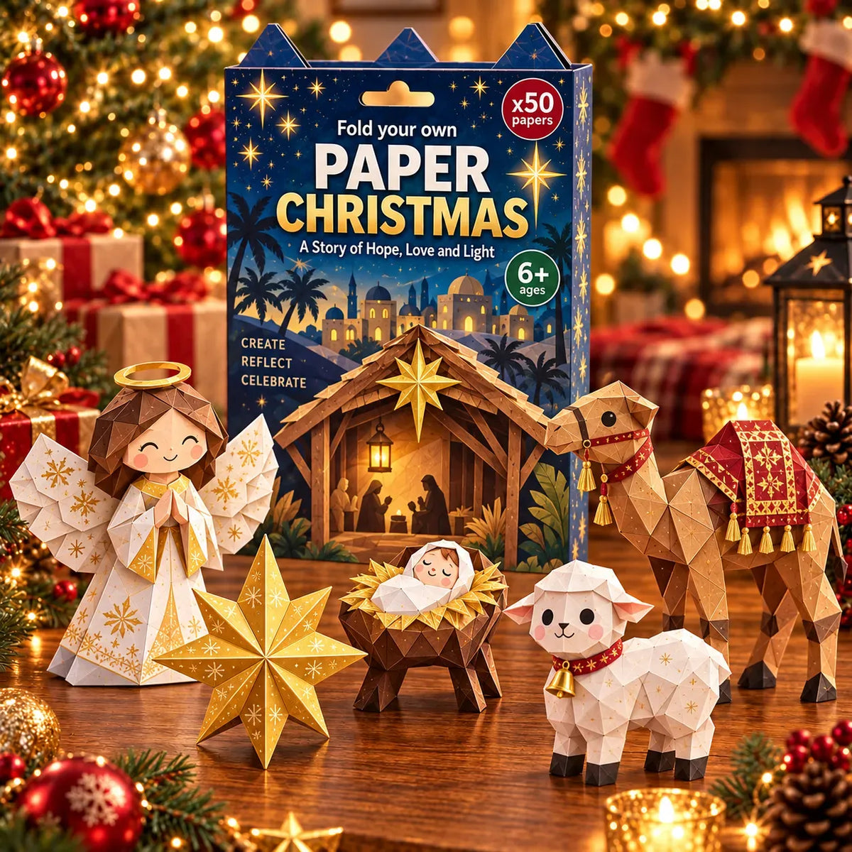 🎄✨ Create Your Own Christmas Magic – Easy 3D Layered Paper Craft Kit for Beginners