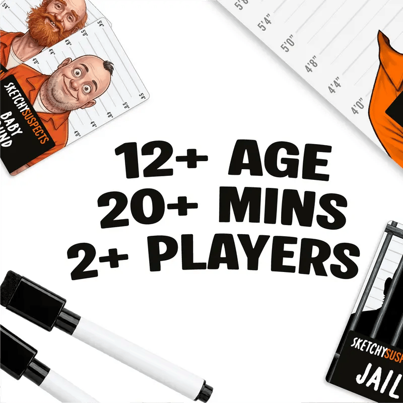 🔥 LAST DAY 49% OFF – 🚨 Sketchy SuspectsTM Police Sketch Party Game | Hilarious Drawing & Guessing Game for Ages 12+, 2+ Players, Family Nights & Parties ✏️😂
