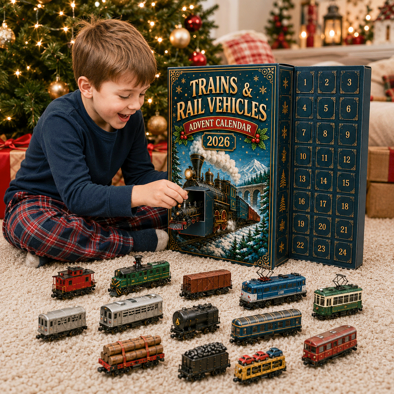 🔥Last Day 49% OFF - 🚂Trains & Rail Vehicles Advent Calendar 2026 – 24 Railway Surprises