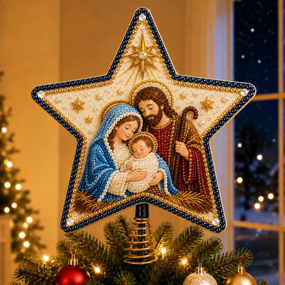 ✝️ Christian Pearl Diamond Art Christmas Tree Topper DIY Kit