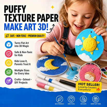 🎨✨ 3D Texture Art Painting Sheets – Creative DIY Surface for Fun Raised Effects