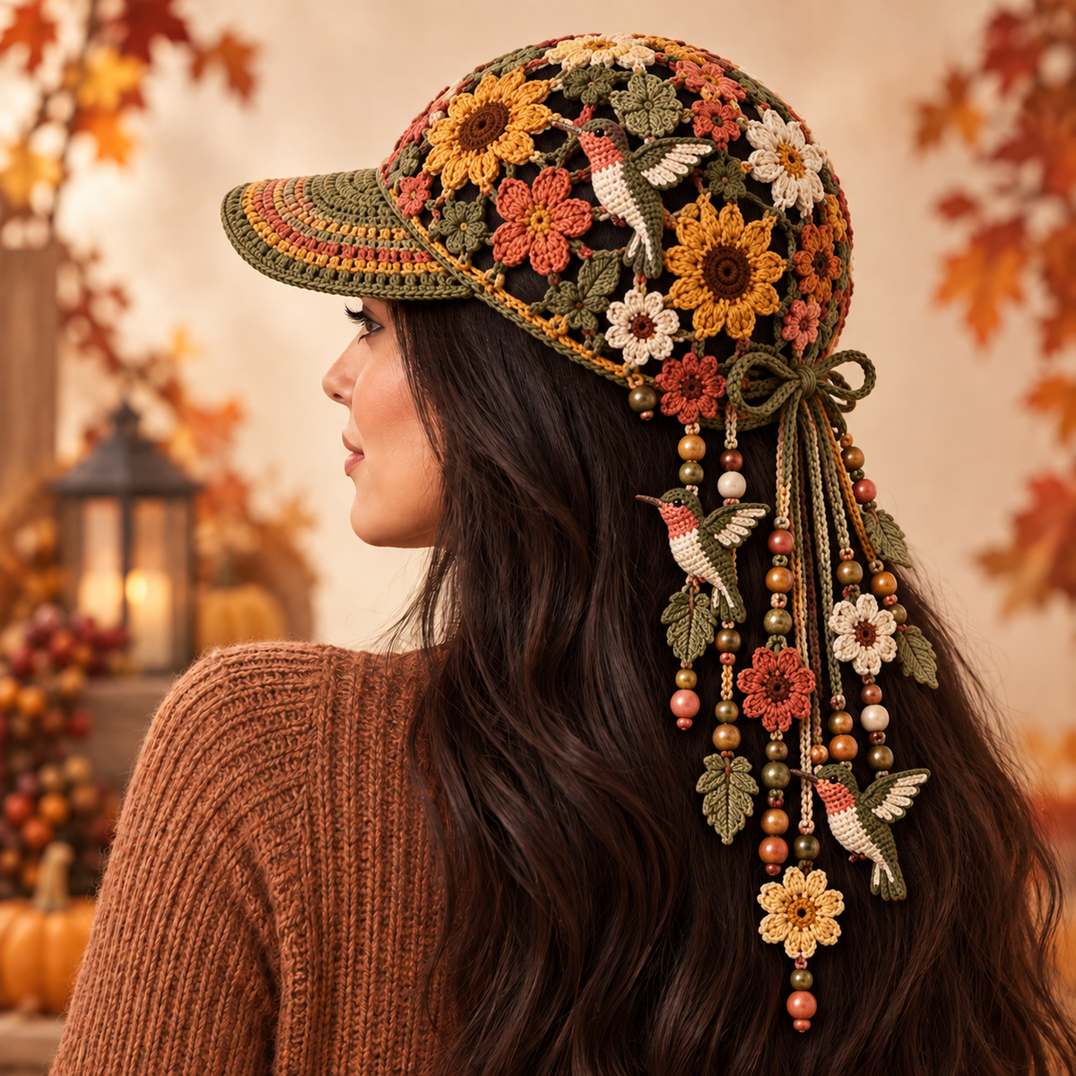 🔥Last Day 49% OFF 🌻Women’s Handmade Crochet Sunflower Baseball Cap