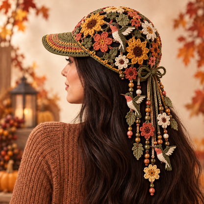 🔥Last Day 49% OFF 🌻Women’s Handmade Crochet Sunflower Baseball Cap
