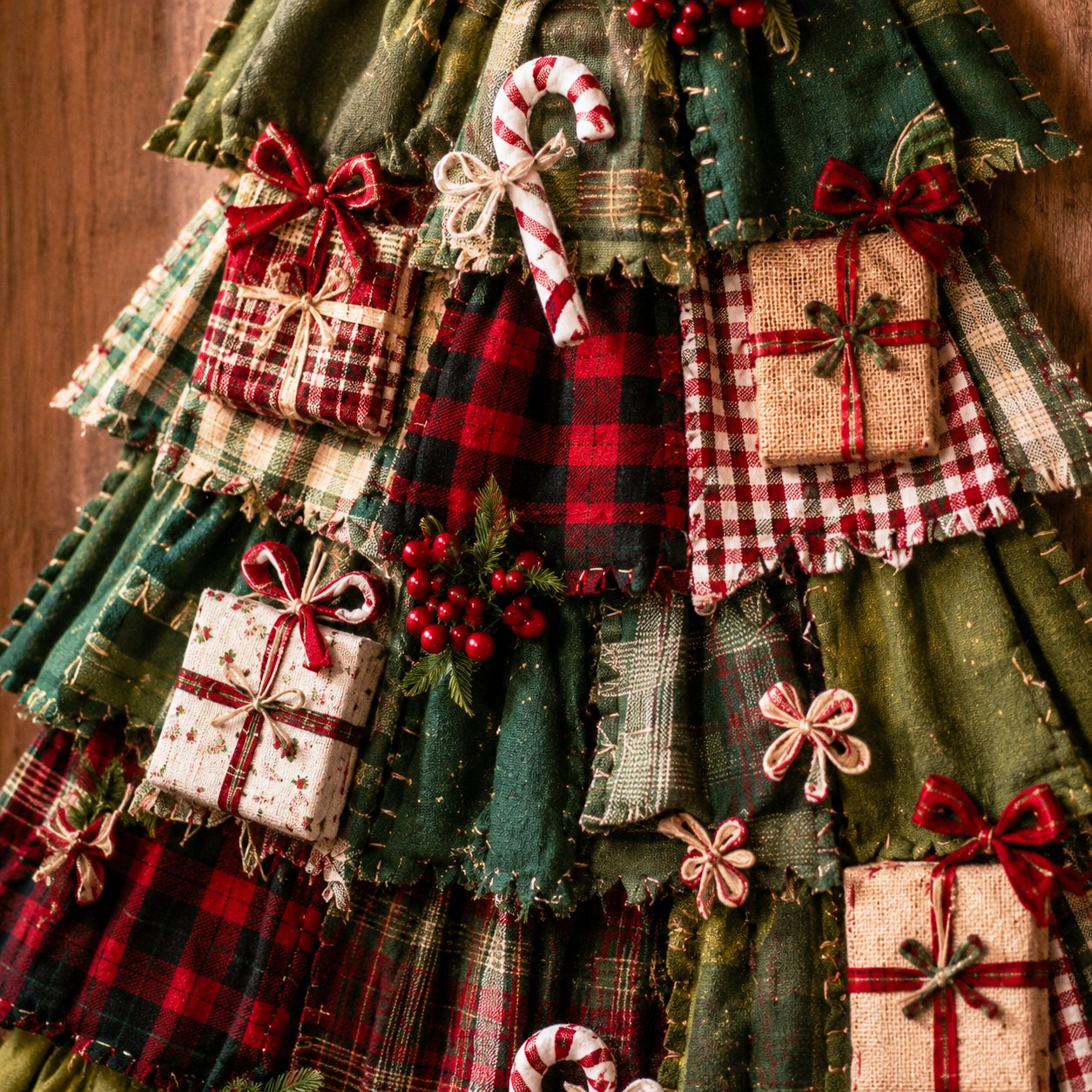 🎄Beginner-Friendly DIY Oversized Patchwork Christmas Tree Door Hanging Kit | Complete Kit with All Tools & Step-by-Step Guide Included 💕