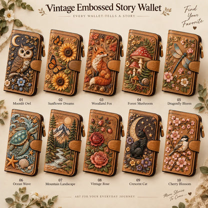 ✨ Vintage Embossed Art Wallet – Choose Your Favorite Design