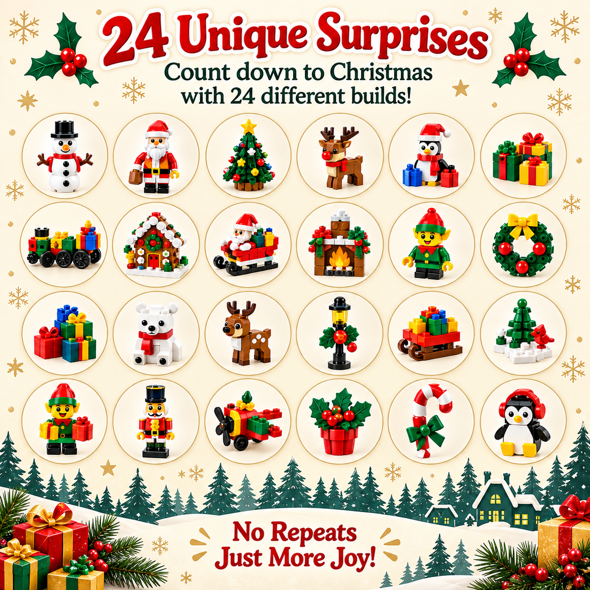 🎄🎅 2026 Christmas Capsule Building Blocks, Surprise Mini Building Set