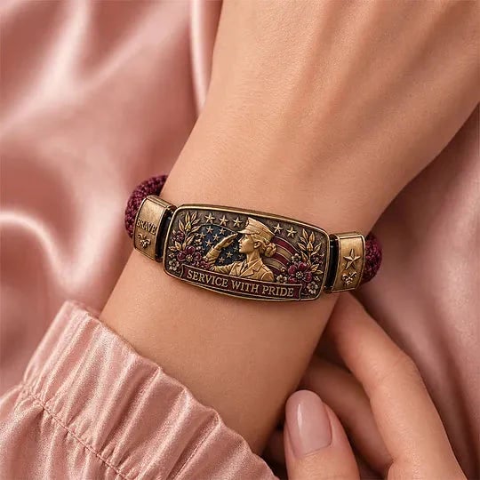💙🎖️ She Served. She Sacrificed. She Inspires. | Women's Veteran Keepsake Bracelet