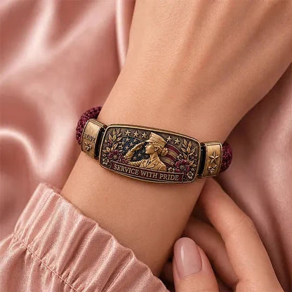 💙🎖️ She Served. She Sacrificed. She Inspires. | Women's Veteran Keepsake Bracelet