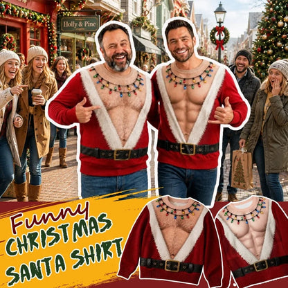 🎅😂 Funny Santa Christmas Long Sleeve Shirt – The Ultimate Holiday Party Conversation Starter 🎄