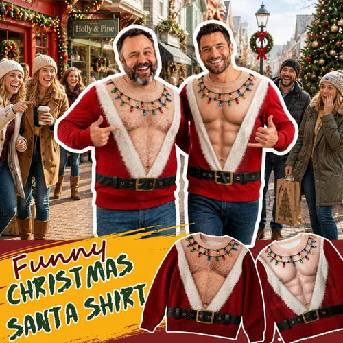 🎅😂 Funny Santa Christmas Long Sleeve Shirt – The Ultimate Holiday Party Conversation Starter 🎄