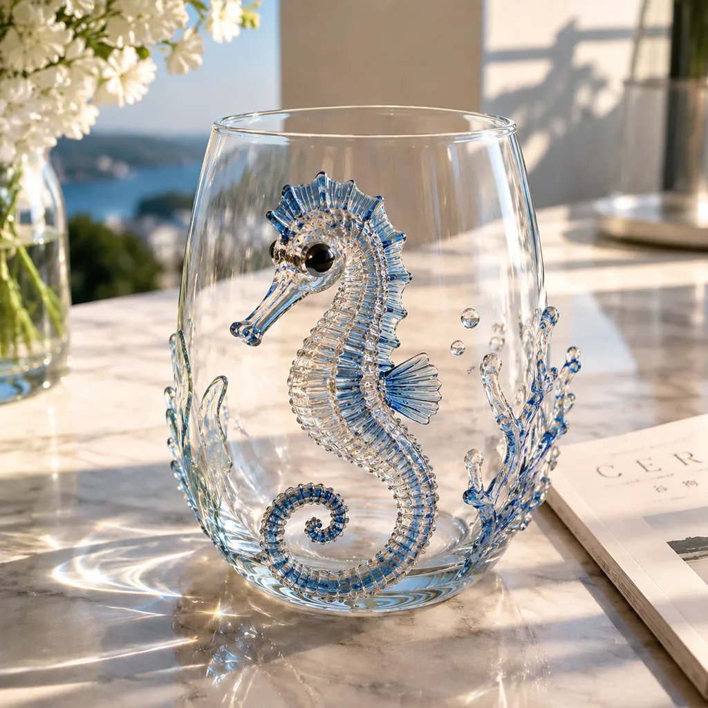 🐠✨ Handcrafted 3D Ocean Animal Glassware🐙Turn Every Sip into an Ocean Adventure