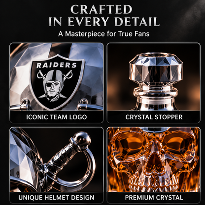 💀🏈 Gridiron Warrior Skull Whiskey Decanter
