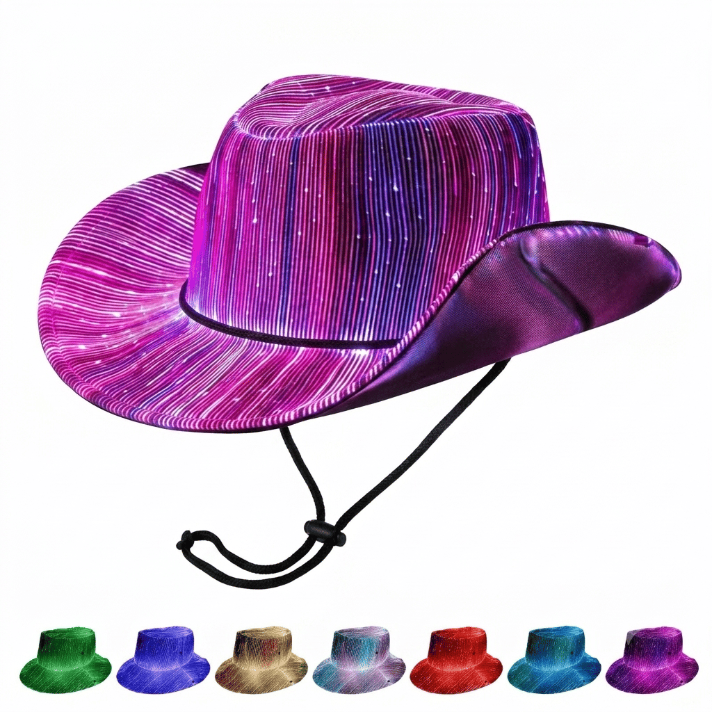 LED Light Up Cowboy Hat