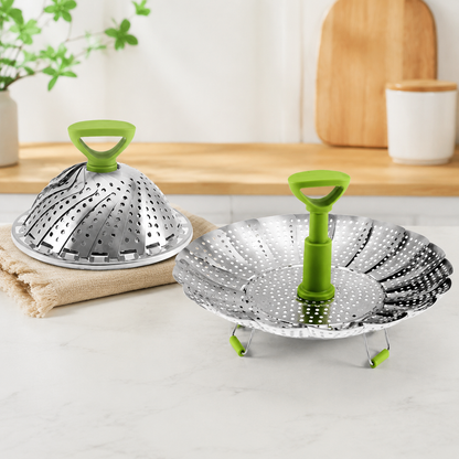 One Steamer Basket. Multiple Pot Sizes