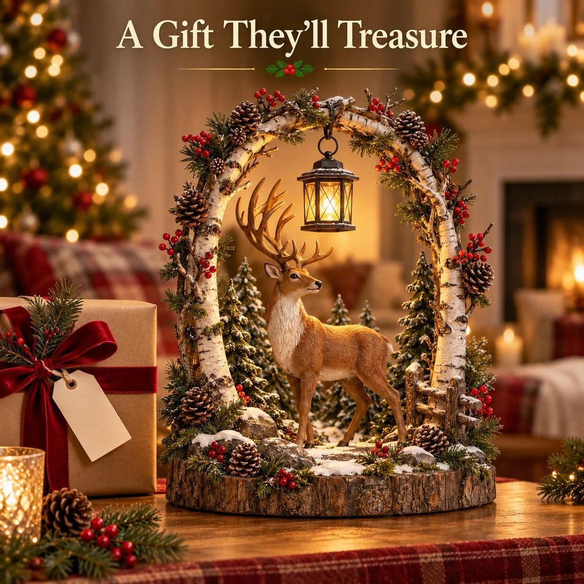 🦌 Christmas Special – Woodland Reindeer Light-Up Lantern
