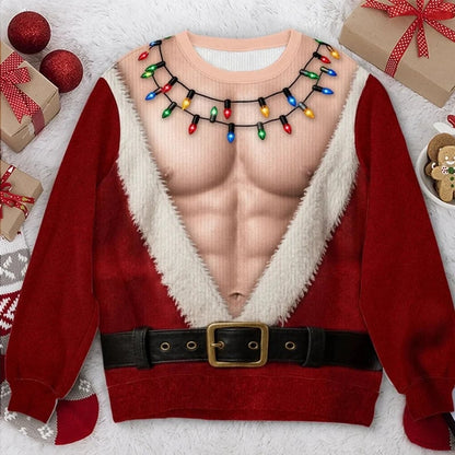 🎅😂 Funny Santa Christmas Long Sleeve Shirt – The Ultimate Holiday Party Conversation Starter 🎄