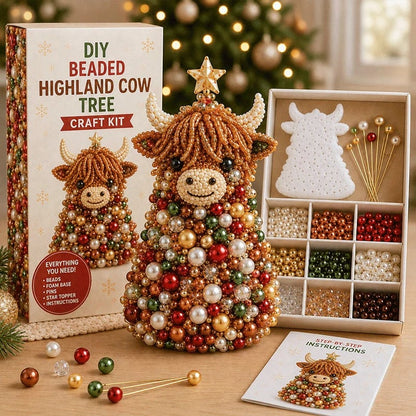 🔥HOT SALE 49% OFF🎁 🐾 Animal-Themed Beaded Christmas Tree DIY Kit🦊