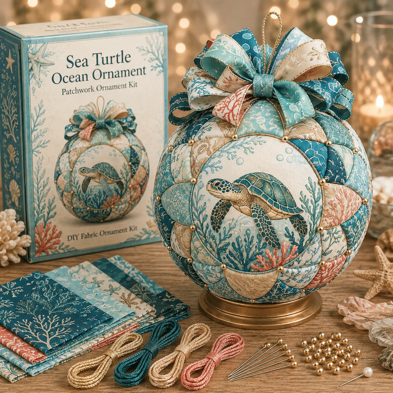 🌊 Ocean Treasures Patchwork Ornament DIY Kit