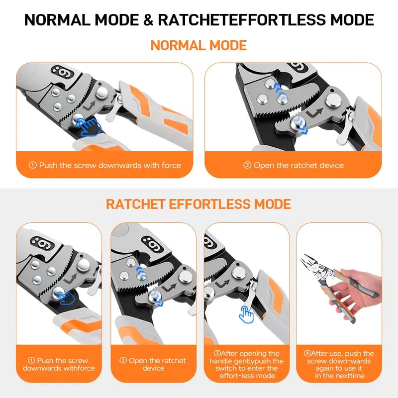 🔧 Self-Locking Ratchet Pliers – Secure Grip, Less Effort🔥