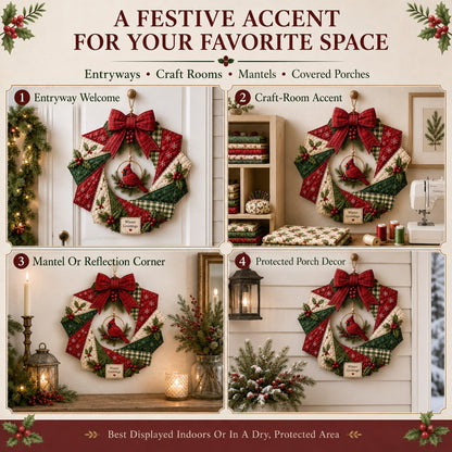🎄 Christmas Fabric Wreath DIY Kit