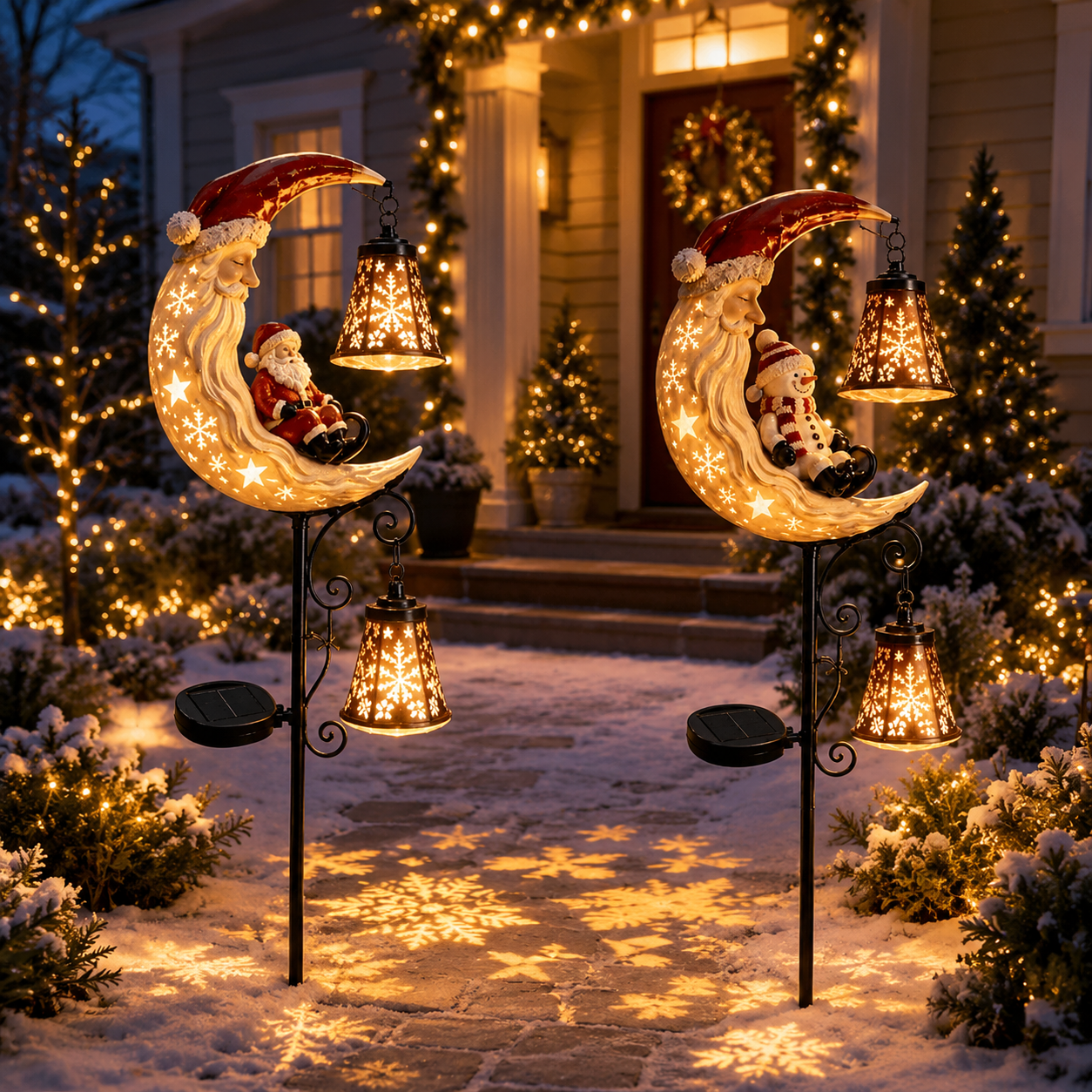 🎅Christmas Early Discount 49% Off - 🔥Santa’s Moonlight Lantern Solar Garden Stake⛄