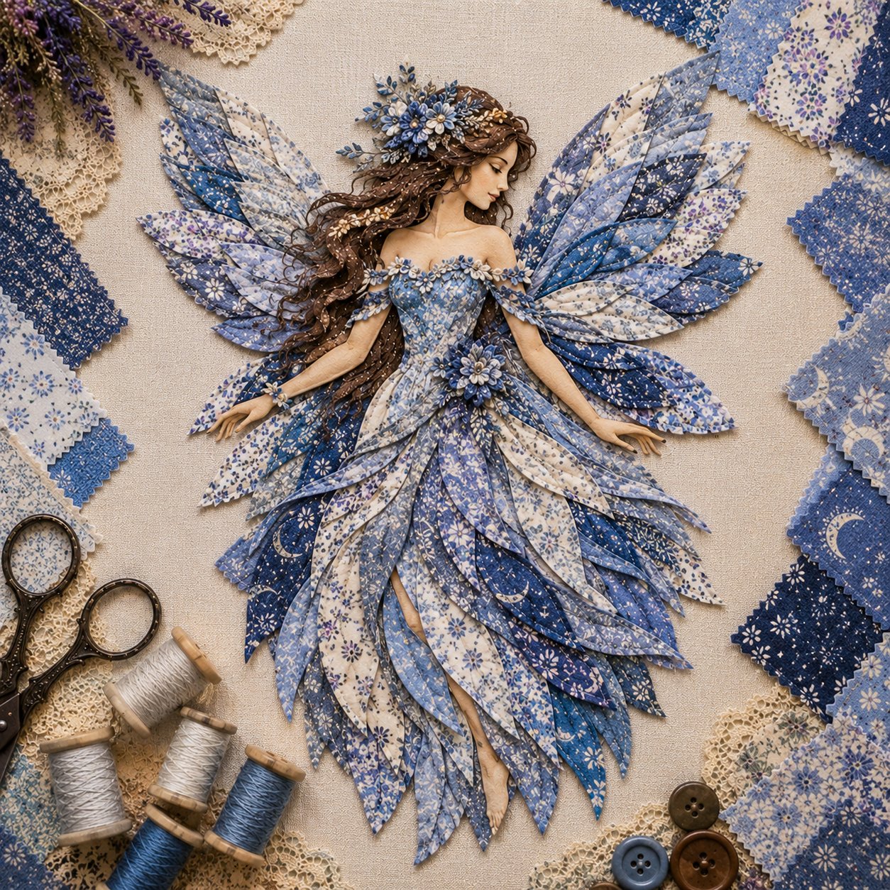 🧚‍♀️🌸 Premium Fairy Patchwork DIY Kit | Handmade Fantasy Wall Decor ✨