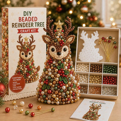 🔥HOT SALE 49% OFF🎁 🐾 Animal-Themed Beaded Christmas Tree DIY Kit🦊