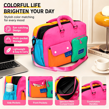 🌈 'Dopamine' Women's Portable Nylon Messenger Crossbody Bag