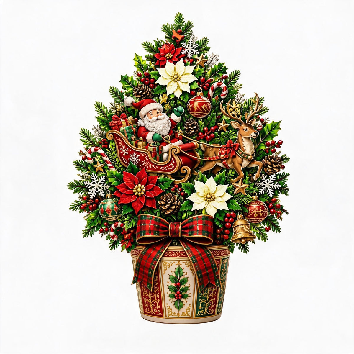 🌲 Pop-Up Christmas Tree Card ✨ Turns Into Freestanding Festive Table Decor