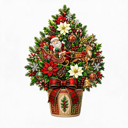 🌲 Pop-Up Christmas Tree Card ✨ Turns Into Freestanding Festive Table Decor