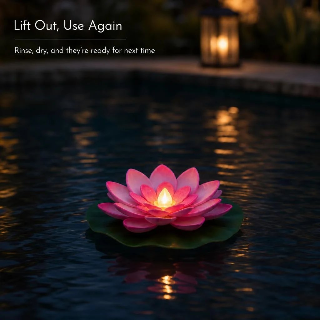LotusGlow™ Floating Lotus Lights