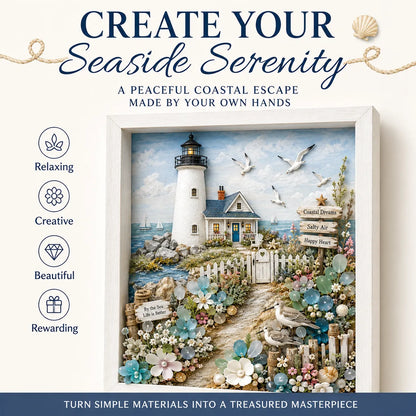 🐚 Seaside Serenity 3D Shadow Box DIY Kit ✨